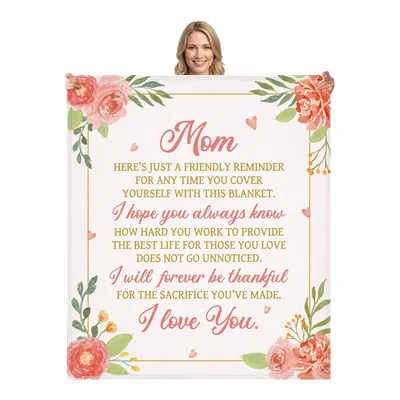 Mom Friendly Reminder Letter Blanket: A Thank You Message