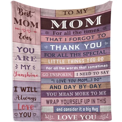 Rustic Wood Plank Mom Blanket featuring a colorful wood plank design