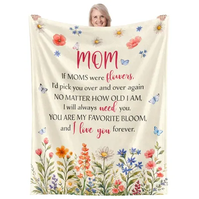 Mom Flowers Poem Blanket: A Floral Tribute to Mom