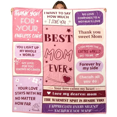 Best Mom Ever Message Blanket: A Collage of Love and Gratitude
