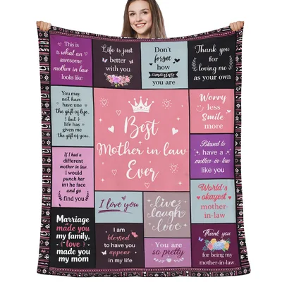 Pink Crown Mother Blanket: Best Mother in Law Ever Design