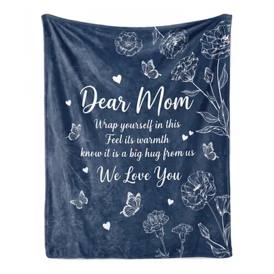 Mom from Kids Blanket: A Floral Gift of Love and Warmth for Mother