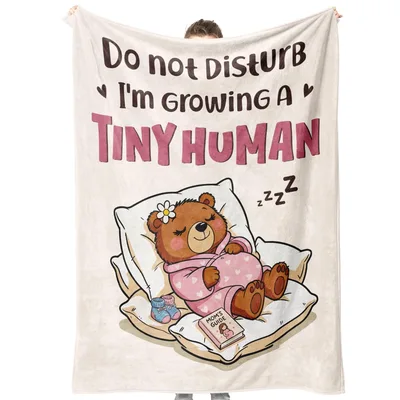 Pregnancy Bear Sleeping Blanket: Do Not Disturb Tiny Human Design