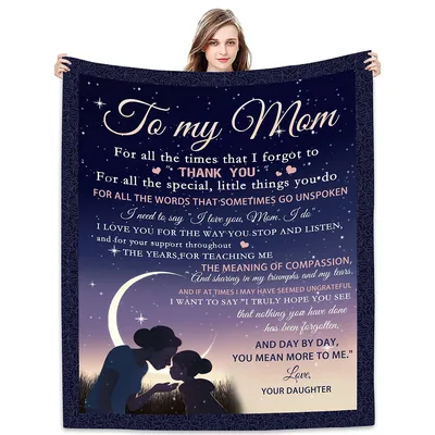 To My Mom Love Blanket: A Daughter's Gratitude Letter Design
