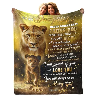 Lion Love Mom Daughter Blanket: A Heartfelt Message for Your Baby Girl