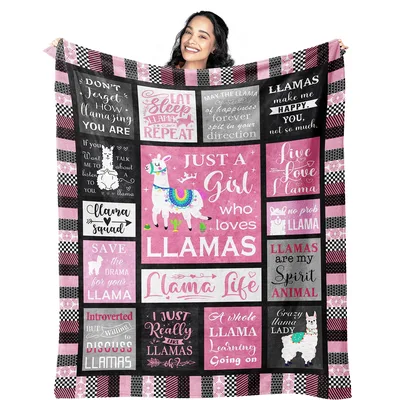 Just a Girl Who Loves Llamas Blanket for Fandom Fans