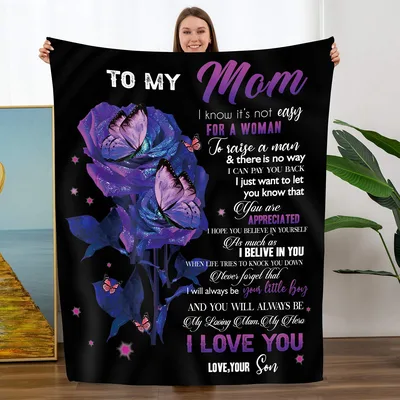 To My Mom Letter with Purple Blanket: A Son's Tribute