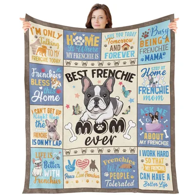 Best Frenchie Mom Ever Blanket Celebrating the Dog Lover in You