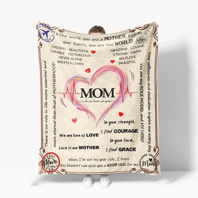 Mom Heart Love Letter Blanket: A Tribute to Motherhood and Strength