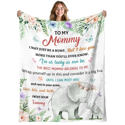 To My Mommy Elephant Blanket: A Sweet Message for the Newest Mom