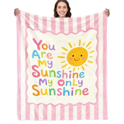 You Are My Sunshine My Only Blanket: Rainbow Sun Throw