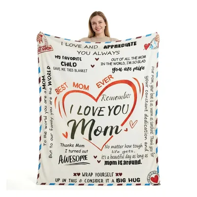 I Love You Mom Heart Blanket: A Heartfelt Letter to Mother