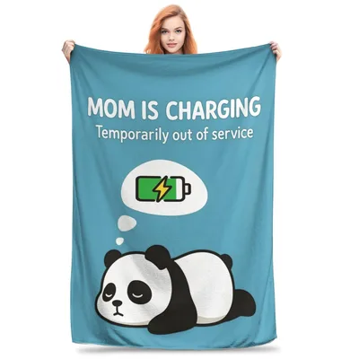 Mom Is Charging Panda Blanket: A Cozy Gift for Overworked Moms