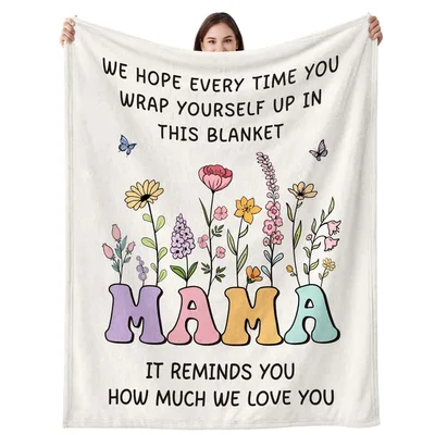 Mama Wildflowers Message Blanket: A Soft Reminder of Family Love