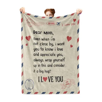 Dear Mom Air Mail Blanket: A vintage letter design