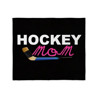 Hockey Mom Stick Design Blanket for Ice Rink Fans