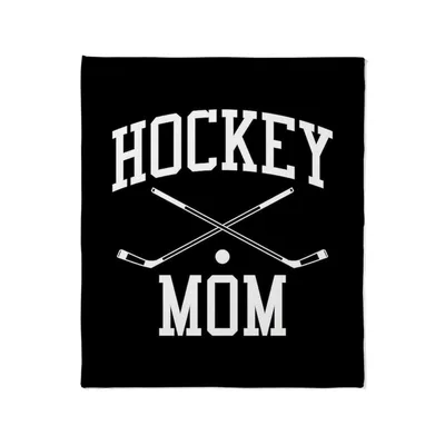 Hockey Mom Crossed Sticks Blanket for Puck Moms