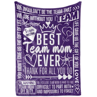 Best Team Mom Ever Blanket Celebrating the Heart of Every Sports Team
