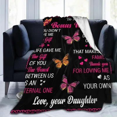 Butterfly Letter from Daughter Blanket: A Tribute to a Bonus Mom