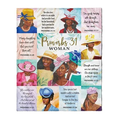 Proverbs 31 Woman Blanket: A Collage of Strength and Wisdom