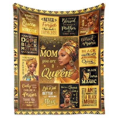 Mom You Are a Queen Blanket Celebrating Black Motherhood
