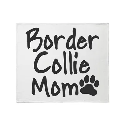 Border Collie Mom Paw Blanket for Dog Lovers