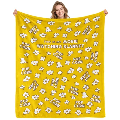 Movie Watching Blanket: Popcorn Design for Cinema Lovers