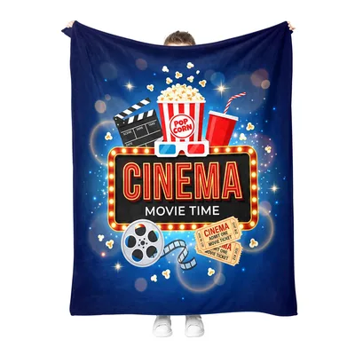 Cinema Movie Blanket for Film Lovers and Theater Fans