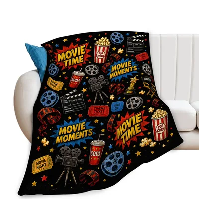 Movie Night Film Lover Blanket: A Cinematic Throw for Movie Buffs