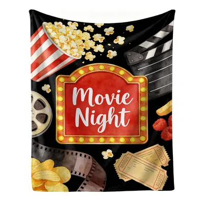 Movie Night Cinema Blanket: A Cinematic Fleece Throw for Home Theaters