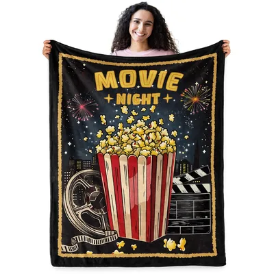 Starry Night Popcorn Blanket Movie Night Cinema Design