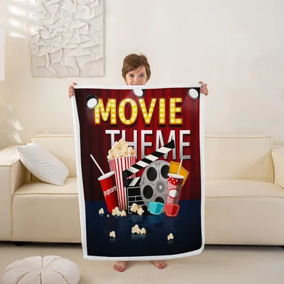 Movie Night Theater Blanket: Movie Theme Design for Cinema Lovers