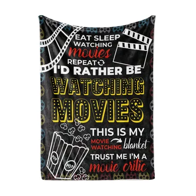 Movie Lover Watching Movies Blanket for Cinema Fans