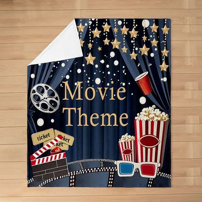 Movie Theme Cinema Night Blanket for Movie Lovers