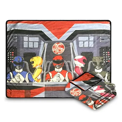 Red Ranger Team Action Blanket: Power Rangers Cockpit Scene