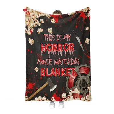Horror Movie Watching Blanket for Scary Film Lovers