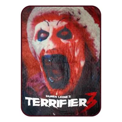 Scary Clown Scream Face Blanket Terrifier 3 Horror Art Design