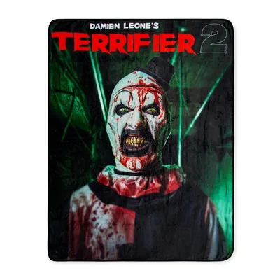 Art the Clown Blanket: Terrifier 2 Horror Comic Cover Design