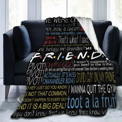 TV Show Quotes Word Blanket Friends Collage Design