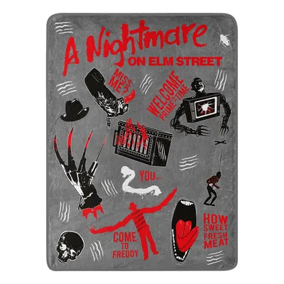 Horror Movie Villain Icons Blanket: A Nightmare on Elm Street Artwork