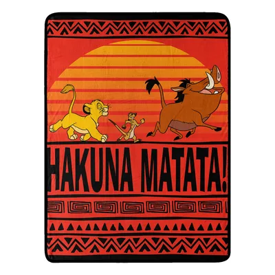 Hakuna Matata Safari Sunset Blanket: Lion King Themed Throw