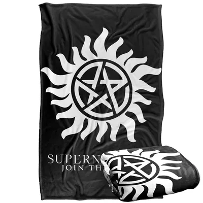 Pentagram Sun Symbol Blanket for Supernatural Fans