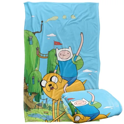 Cartoon Best Friends Adventure Blanket: Finn and Jake on a Journey