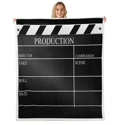 Movie Clapperboard Production Blanket for Cinema Lovers