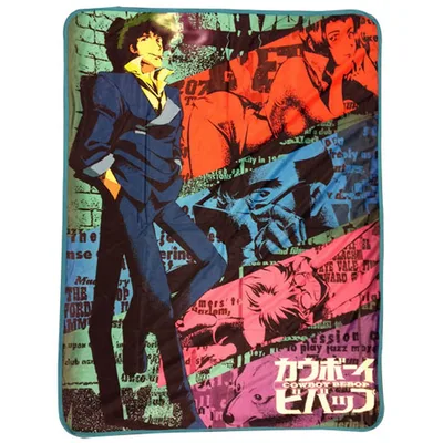 Anime Detective Pop Art Blanket: Spike Collage Design