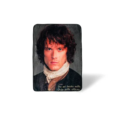 Man Portrait with Quote Blanket: Romantic Art Print