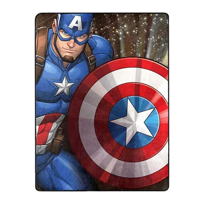 Star Shield Hero Design Blanket featuring a determined superhero