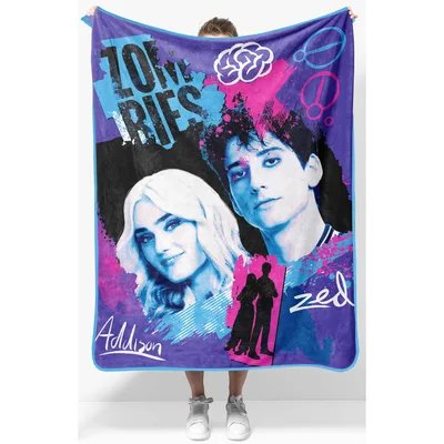 Teen Couple Pop Portrait Blanket: Addison and Zed Art Design