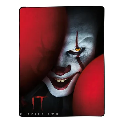 Clown Face Horror Poster Blanket for IT Chapter Two Fans
