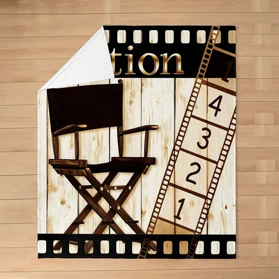 Director Chair and Film Blanket: Cinema Style for Movie Lovers